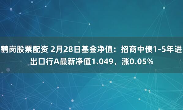 鹤岗股票配资 2月28日基金净值：招商中债1-5年进出口行A最新净值1.049，涨0.05%