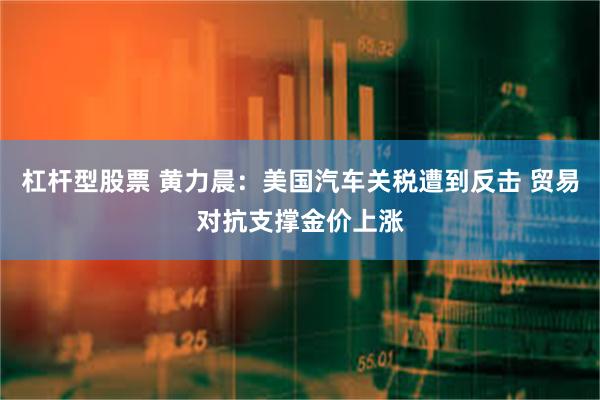 杠杆型股票 黄力晨：美国汽车关税遭到反击 贸易对抗支撑金价上涨